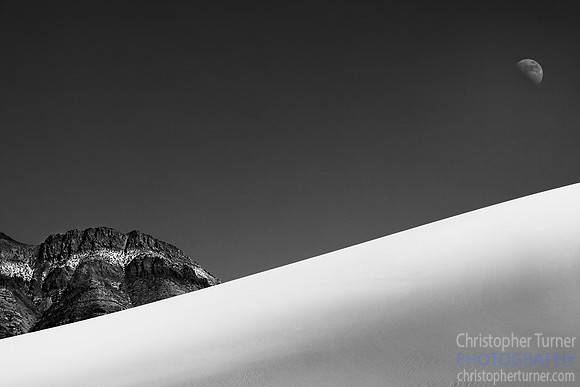 Moonrise over Eureka Dunes, Death Valley